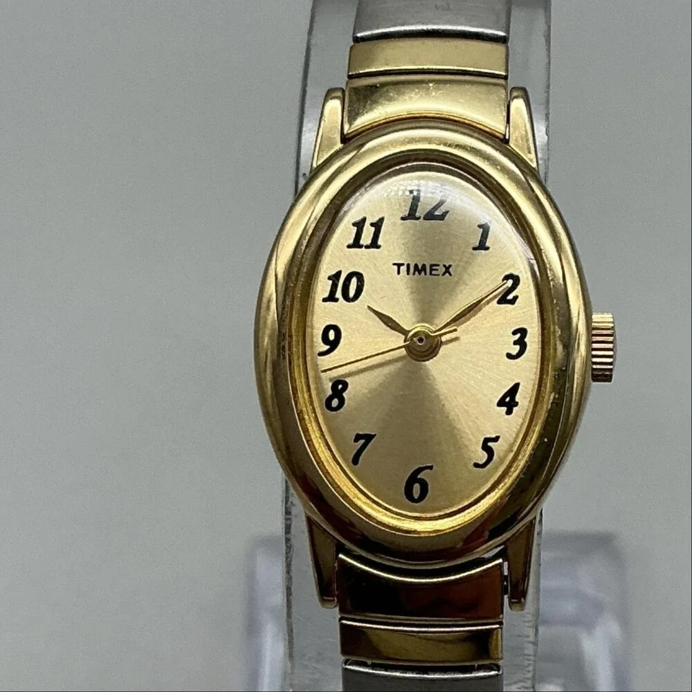 Timex Cavatina T2M443 Womens Watch 18mm Two Tone Bracelet New Battery